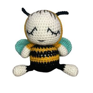 Handmade Crochet Bumblebee Stuffed Plush 9-inch